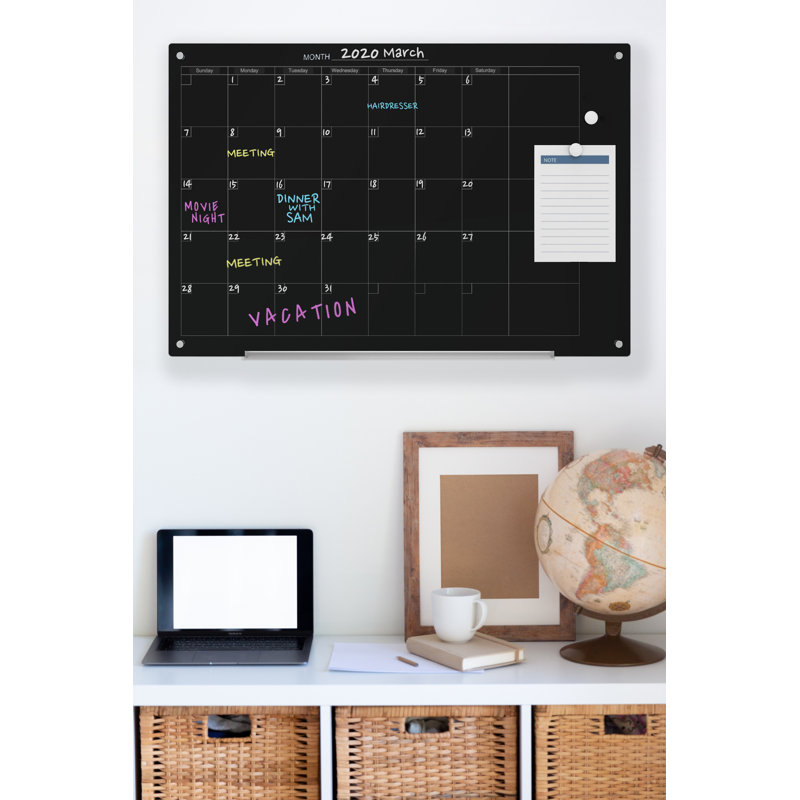 AudioVisual Direct Calendar DryErase Wall Mounted Glass